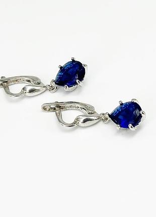 Серебряные серьги с фианитами