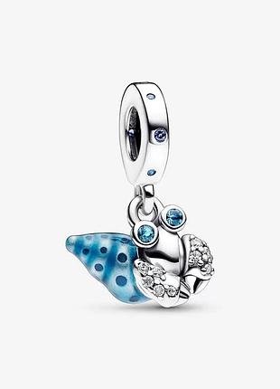 Серебряное ожерелье pandora "краб-отшельник"