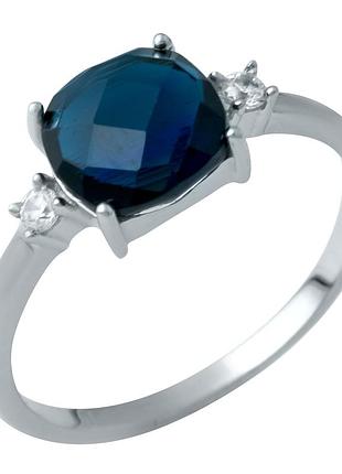 Серебряное кольцо komilfo с сапфиром nano 2.007ct, вес изделия 2,15 гр (1946619) 17.5 размер