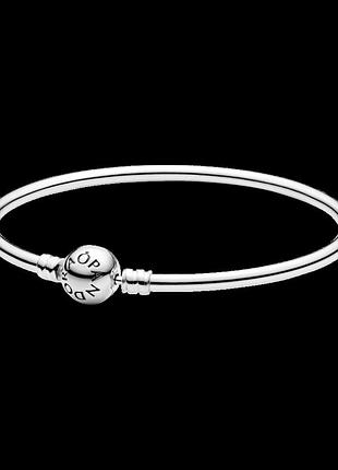 Серебряный браслет с шариковидной застежкой pandora