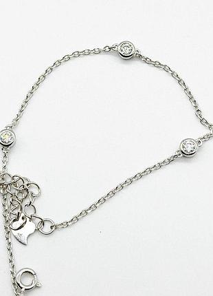 Серебряный браслет со вставкой swarovski zirconia