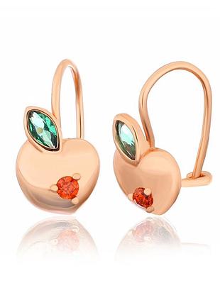 Серебряные серьги с фианитами