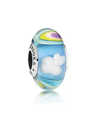 Серебряное кольцо pandora "радуга"