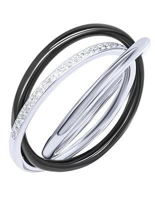 Серебряное кольцо, размер 15,5, вес: 3.4 г