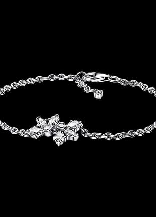 Серебряный браслет pandora "блестящий гербарий" 592398c01 17.5