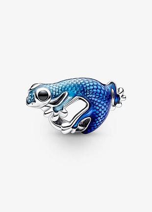 Серебряное ожерелье pandora "голубой гэкон"