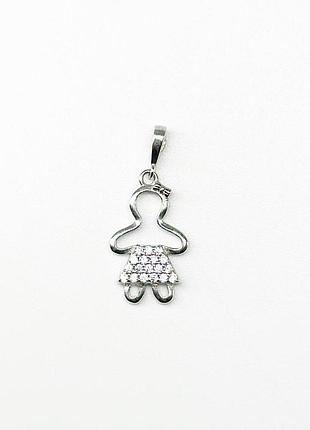 Серебряная подвеска с фианитами