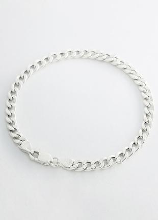 Серебряный браслет, гурмет (панцирь) длинный (914р), размер 20 см x 0,5 см, вес: 4.0 г