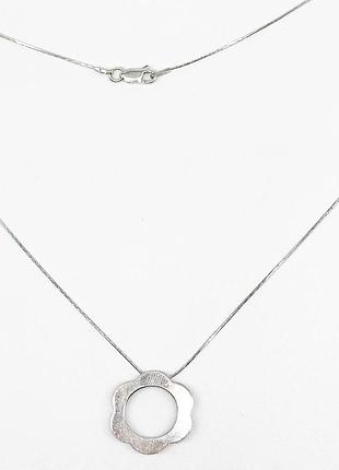 Серебряное колье родированное, размер 45 см x 0,1 см, вес: 5.4 г