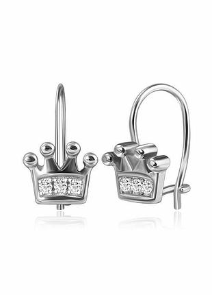 Серебряные серьги с фианитами