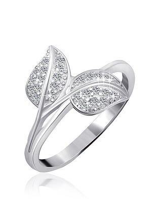 Серебряное кольцо с фианитами, размер 16,0, вес: 2.0 г