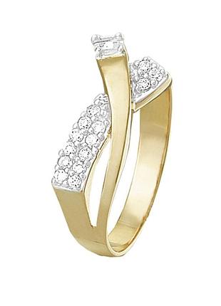 Серебряное кольцо с фианитами, размер 16,5, вес: 3.5 г