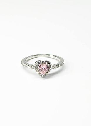 Серебряное кольцо в стиле "pandora" со вставкой фианит, размер 18,0, вес: 2.1 г