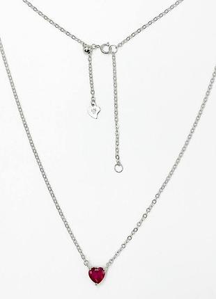 Серебряное колье в стиле "pandora" со вставкой фианит, размер 50 см x 0,15 см, вес: 3.3 г