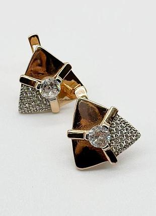 Серебряные серьги с фианитами
