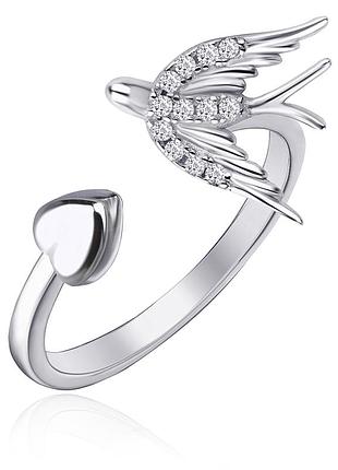 Серебряное кольцо геометрия ласточки, размер 17,5, вес: 1.8 г
