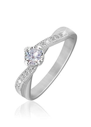 Серебряное кольцо с фианитами