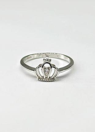 Серебряное кольцо со вставкой swarovski zirconia, размер 18,5, вес: 1.6 г