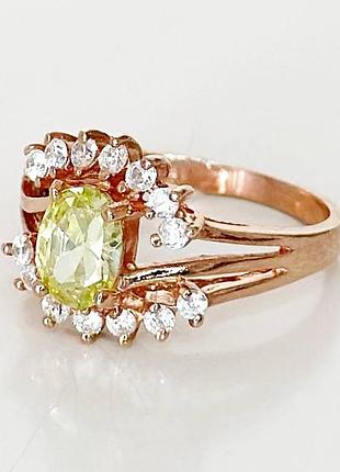 Серебряное кольцо со вставкой фианит, размер 19,0, вес: 4.5 г