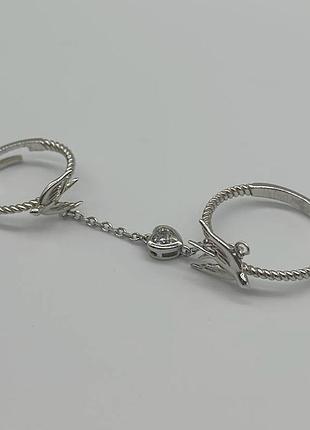 Серебряное кольцо со вставкой swarovski zirconia, размер 16,0, вес: 3.2 г