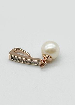 Серебряная подвеска позолоченная со вставкой жемчужина