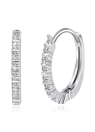 Серебряные серьги с фианитами
