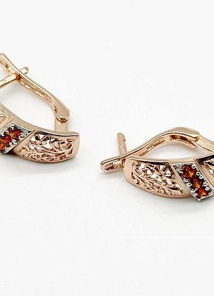 Серебряные серьги с фианитами