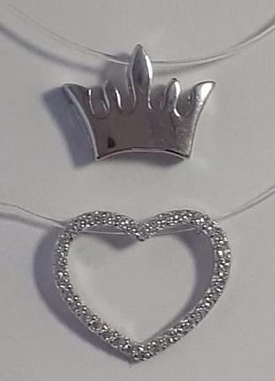 Серебряное колье с фианитами
