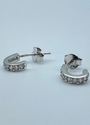 Серебряные серьги с фианитами