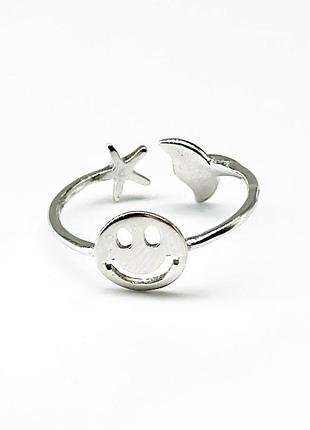 Серебряное кольцо, размер 15,0, вес: 1.2 г