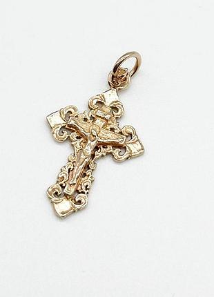Серебряная подвеска "крест", 875