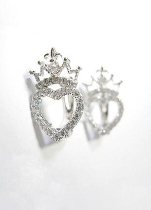 Серебряные серьги с фианитами