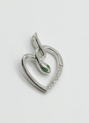 Серебряный подвес со вставкой фианит