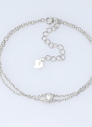 Серебряный браслет со вставкой swarovski zirconia
