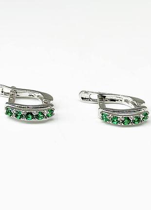 Серебряные серьги с фианитами