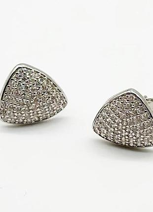 Серебряные серьги с фианитами