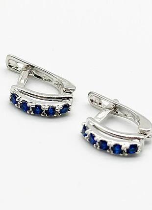 Серебряные серьги с фианитами