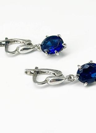 Серебряные серьги с фианитами