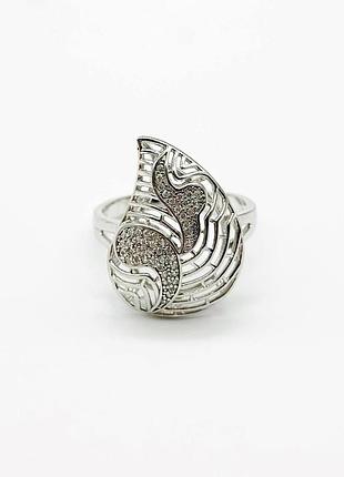 Серебряное кольцо со вставкой фианит, размер 18,5, вес: 4.0 г
