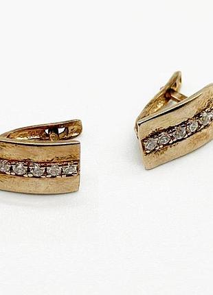 Серебряные серьги с фианитами