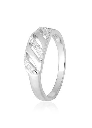 Серебряное кольцо с фианитами, размер 16,5, вес: 2.3 г