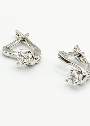 Срібні сережки swarovski zirconia