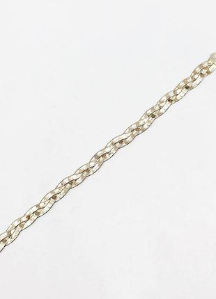 Серебряный браслет, плетение коса, размер 19 см x 0,7 см, вес: 7.1 г