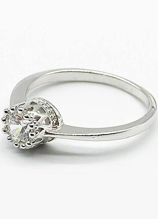 Срібна каблучка зі вставкою swarovski zirconia
