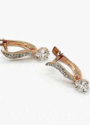 Серебряные серьги с фианитами