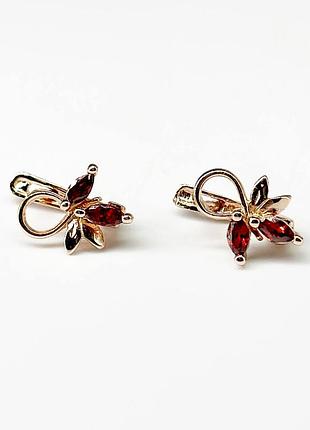 Серебряные серьги с фианитами