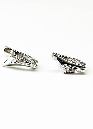 Серебряные серьги с фианитами