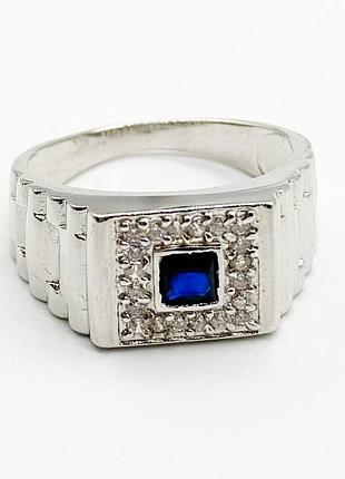 Серебряное кольцо с фианитами, размер 19,0, вес: 6.0 г