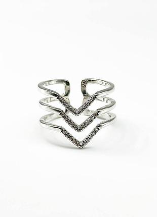 Серебряное кольцо геометрия дорожки, размер 16,0, вес: 3.6 г