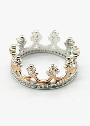 Серебряное кольцо с фианитами, размер 16,5, вес: 3.0 г
